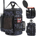 Baseball Bucket Bag Baseball Coaching Accessories Organizer Softball Bucket Bag with Anti-Slip Bottom & Multiple Pockets for Bat, Gloves, Scoreboards