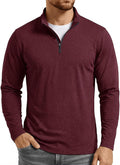 Boladeci Men's Quarter Zip Pullover Premium Fleece Lined Heather Long Sleeve Golf Shirts Midweight 1/4 Half Zip Sweatshirts