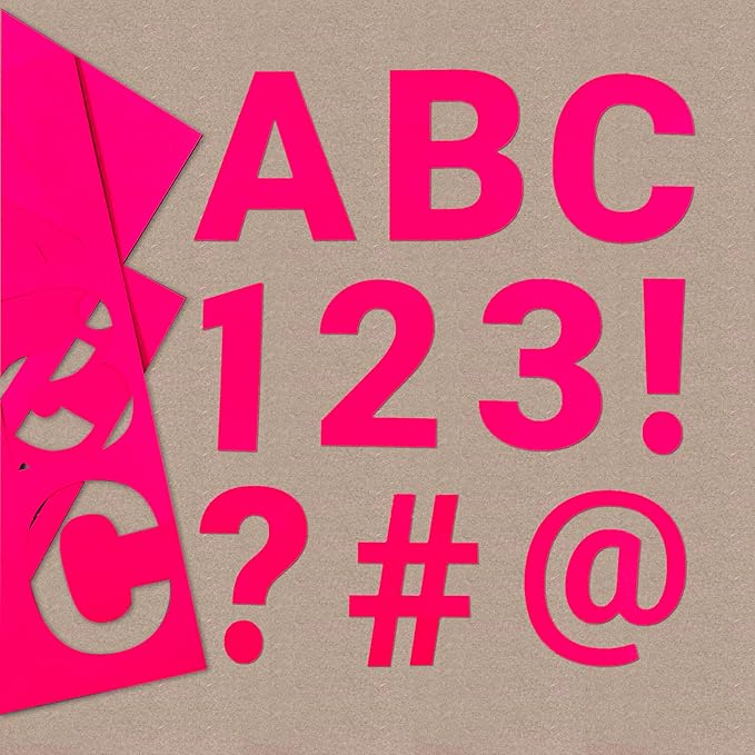 209 Pcs 3" Red Bulletin Board Letters & Numbers, Capital Letters, Punctuation - Image 2