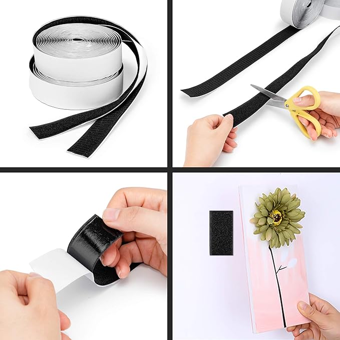 BRAVESHINE Industrial-Strength Self Adhesive Hook and Loop Roll - Image 2