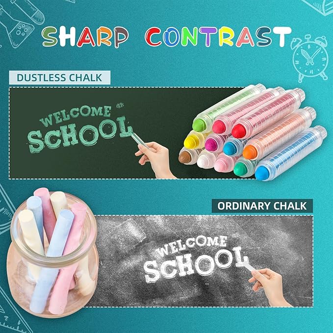 48 Pcs Dustless Chalk Colored twistable Chalk - Image 4
