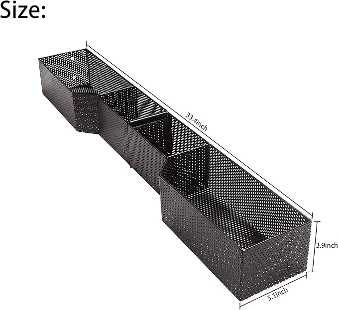10L0L Golf Cart Front Inner Storage Basket Compatible with EZGO TXT & RXV Models, Large Compartments Dashboard Front Storage Tray Organizer