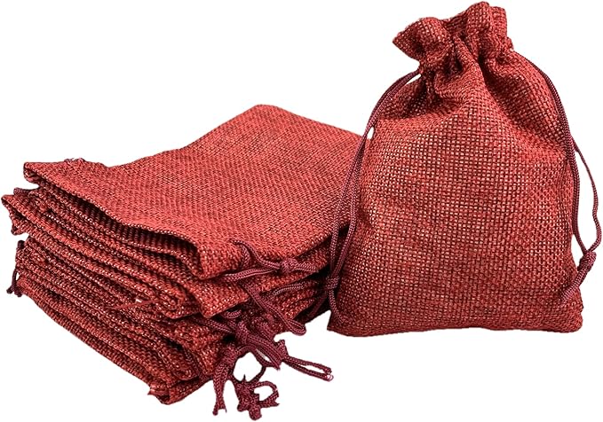 Palmhomee Pack of 25 Burlap Gift Bags - Image 2