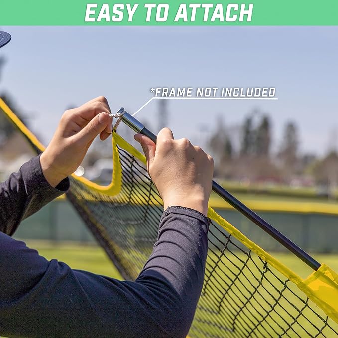 GoSports Replacement 7 x 7 ft Baseball Net - NET ONLY - Frame NOT Included - Choose Your Color
