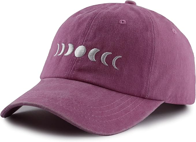 Moon Hats for Women Men, Adjustable Cotton Embroidered Moon Accessories Baseball Cap
