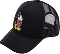 Concept One Unisex Adult Disney Mickey Mouse Trucker Hat, Rainbow Pride Mesh Back Snapback Baseball Cap