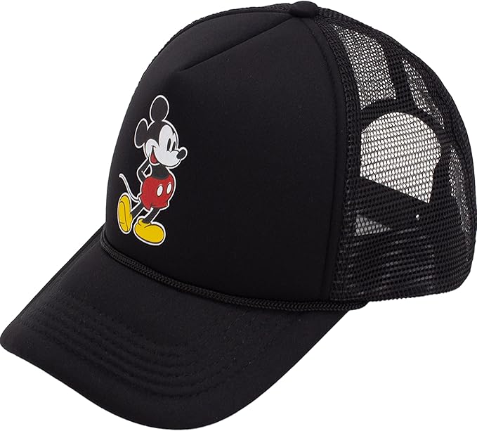 Concept One Unisex Adult Disney Mickey Mouse Trucker Hat, Rainbow Pride Mesh Back Snapback Baseball Cap