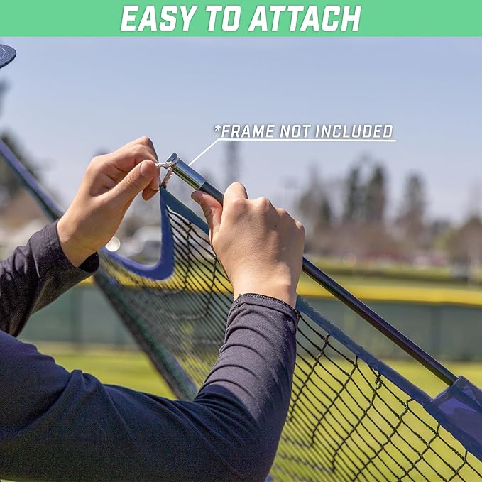 GoSports Replacement 7 x 7 ft Baseball Net - NET ONLY - Frame NOT Included - Choose Your Color