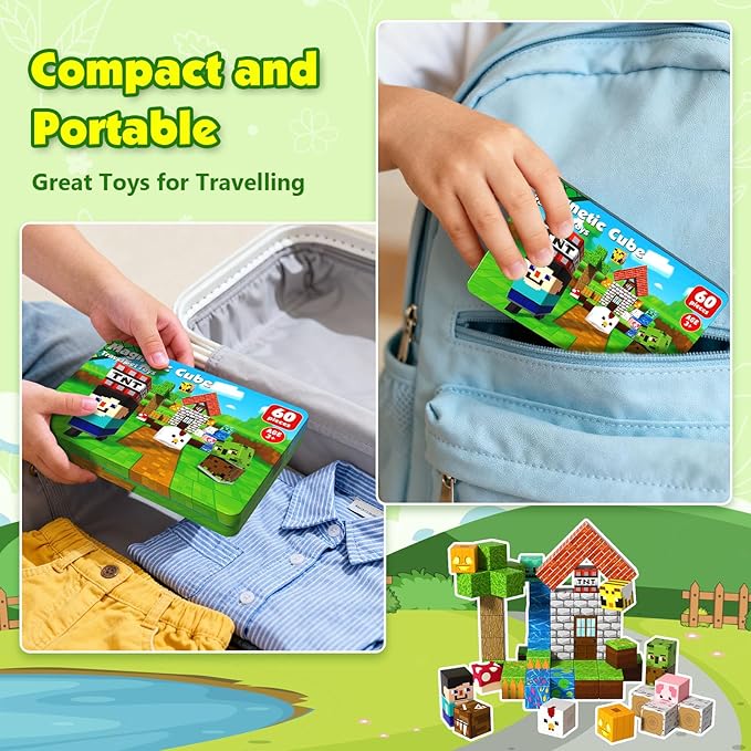 Mini Magnetic Blocks with Iron Box, STEM Educational Building Set Construction - Image 5