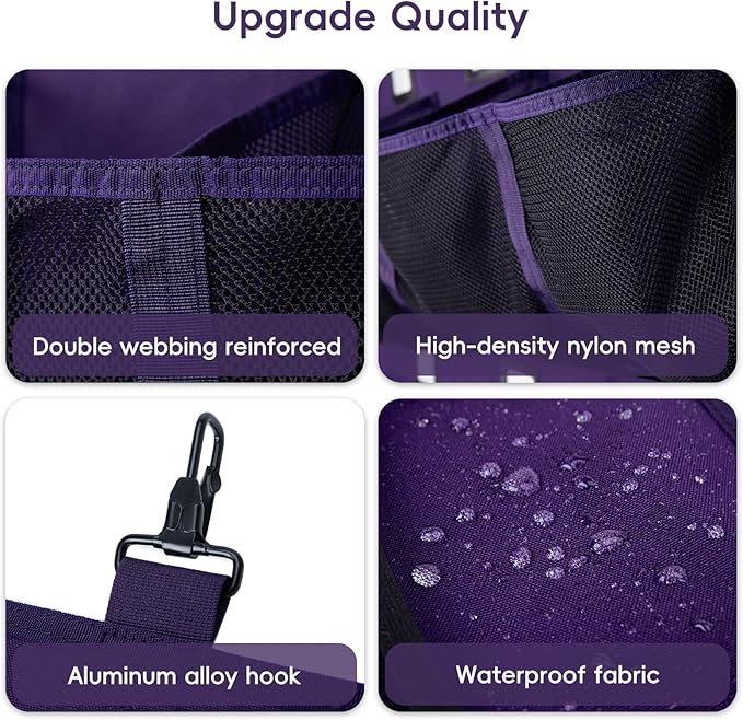 KAVIGOR Baseball/Softball Dugout Organizer - 15+ Helmet & Glove Storage Bag, Military-Grade 900D Fabric & 6 Reinforced Steel Hooks