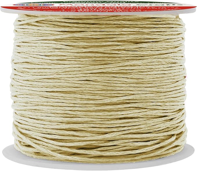 Mandala Crafts 1mm 109 Yards Beige Cotton Waxed Cord by MandalaCrafts