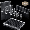 Mudder 7 Pieces Acrylic Stamp Blocks Set Clear Stamping Blocks Tools by Mudder