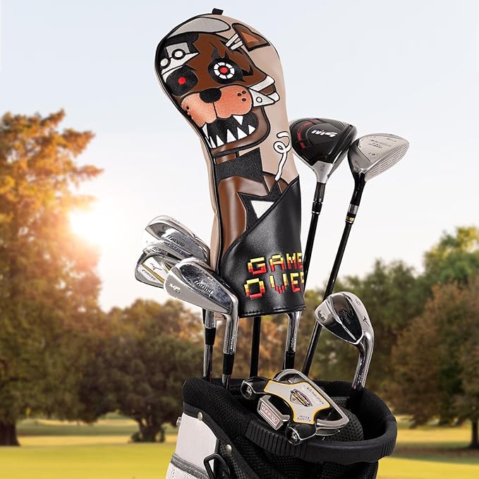 Big Crazy Golf Headcovers - Funny Golf Club Covers - Driver Headcover with Tour Grade PU Leather - Golf Driver Headcover, Waterproof Golf Head Covers, Soft Lining Golf Gift