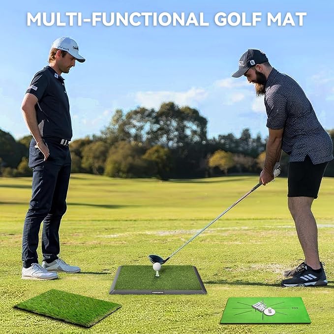Golf Hitting Mat, Golf Training Mat for Swing Path Feedback Detection Batting,Extra Replaceable Golf Practice Mat, Golf Gifts for Men Women for Home Indoor Outdoor