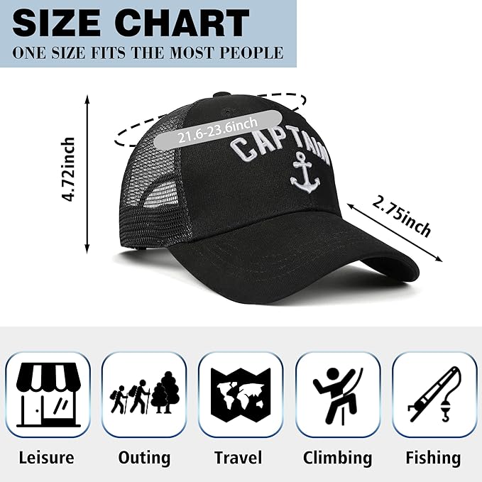 Outdoor Hat Captain Hats Hunting Hat Biggfoot Hat Mountain Baseball Cap Sailing Trucker Hat for Men Women