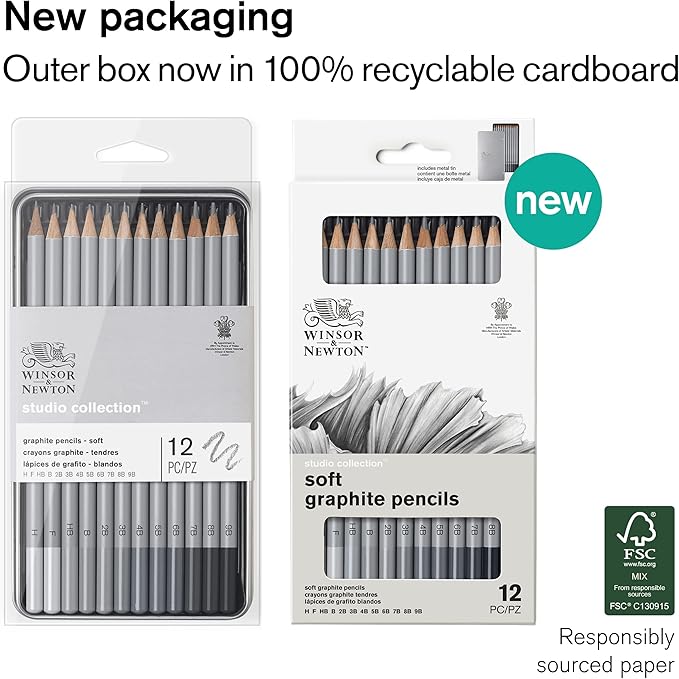 Winsor & Newton Studio Collection Artist Pencils, Graphite Pencils - Image 2