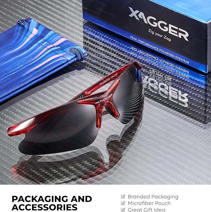 Xagger Kids Youth Polarized Sports Sunglasses for Boys Girls Baseball Softball Glasses TR90 Frame
