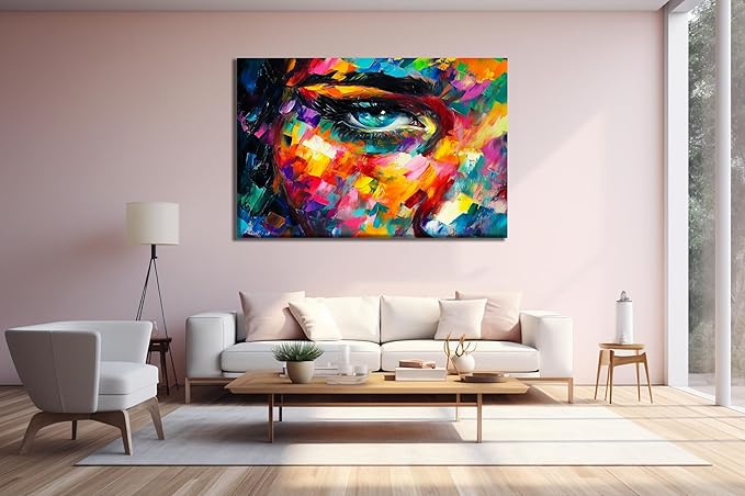 SpiritualHands Women Eye Glass Wall Art Oil Painting - Image 4