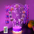 CoolGift Mart Light Up Softball Ring Holder, 16 Colors 3D LED Lights Acrylic Championship Ring Display Stand, with Remote Control, Birthday Xmas Softball Gifts for Girls Women Players Fans