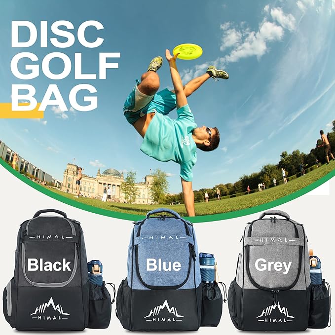 HIMAL HIMAL Disc Golf Bag Holds 22+ Discs, Durable Disc Golf Backpack with Large Capacity, and Multiple Storage Pockets