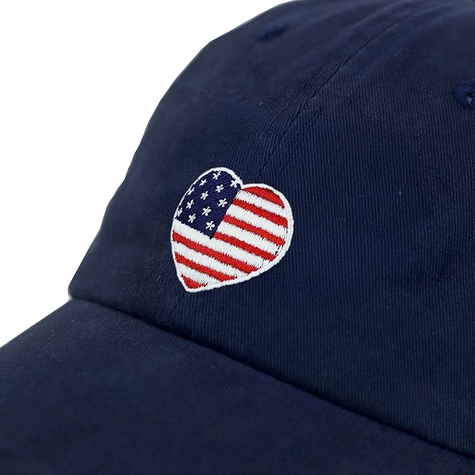 USA Flag & Embroidery Premium 100% Cotton Low Profile Adjustable Baseball Dad Cap