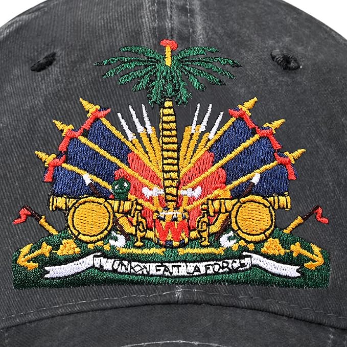 Embroidered Baseball Cap for Women Men Vintage Adjustable Washed Distressed Denim Baseball Hat