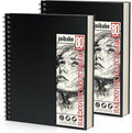 Sketch Book 9" x 11"，2 Pack 80-Sheets，Double-Sided Hardbound Sketchbook by ArtcraftandStorage