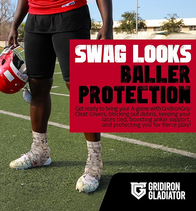 Gridiron Gladiator Football Spats - Cleat Covers for Soccer, Baseball & Softball