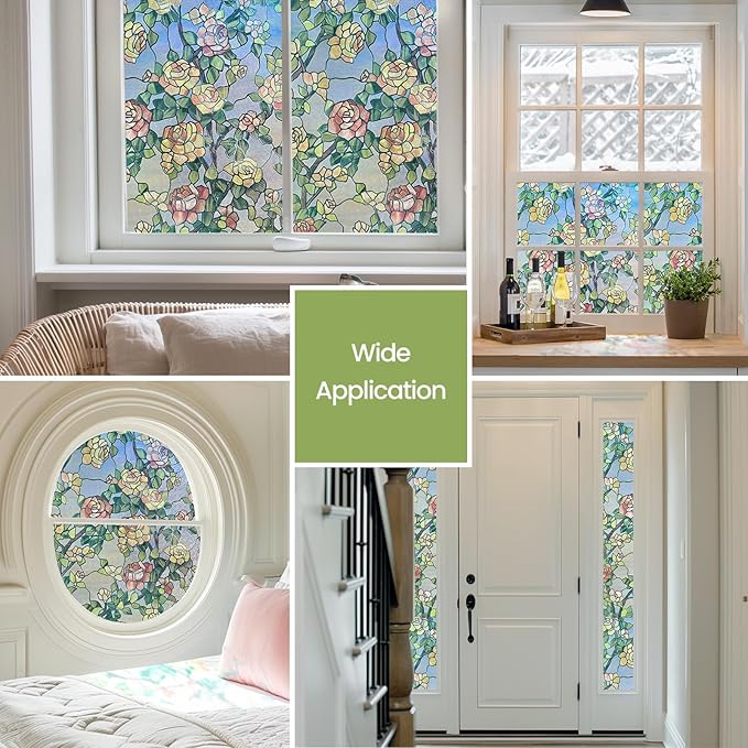 Stained Glass Window Film, 3D Decorative Window Privacy Film - Image 6