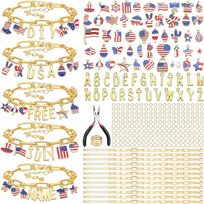 Kigeli 394 Pcs Sports Bracelets for Women DIY Game Bracelets kit Softball Baseball Football Jewelry Crafts Adjustable Gold Letter Charms Keychain for Team Sport Lovers Gifts