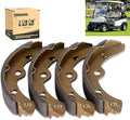 10L0L Golf Cart Brake Shoes for Club Car DS 1995-up, Club Car Precedent 2004-up, for Yamaha G1 G2 G8 G9, for EZGO 1986.5-1996, OEM 1018232-01 (2 Short & 2 Long)