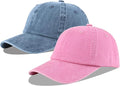 LANGZHEN Unisex Baseball Cap 100% Cotton Fits Men Women Washed Denim Adjustable Dad Hat