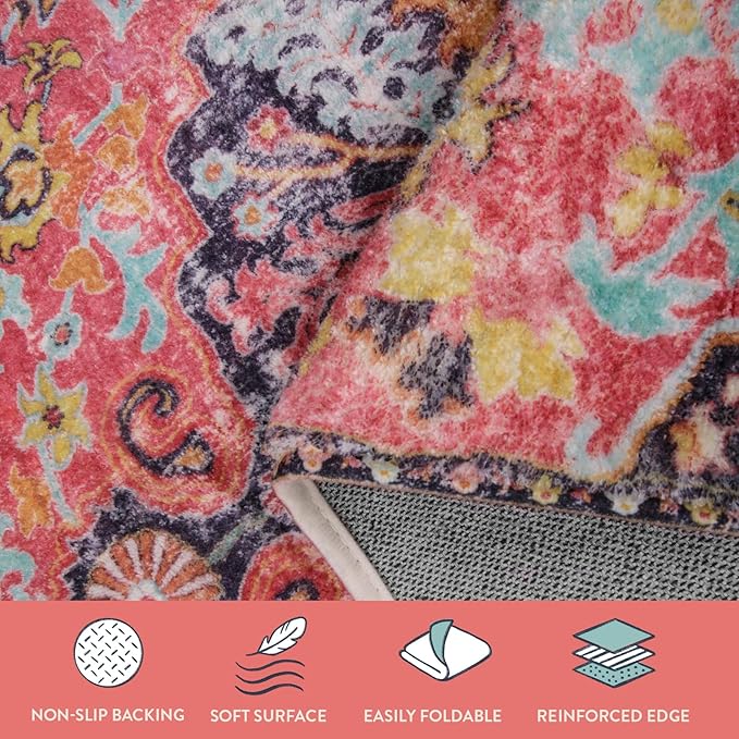 Lahome Bohemian Floral Medallion Runner Rug - Image 8