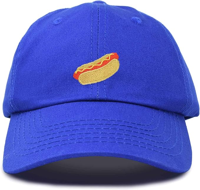 DALIX Hot Dog Hat Embroidered Mens Womens Baseball Cap