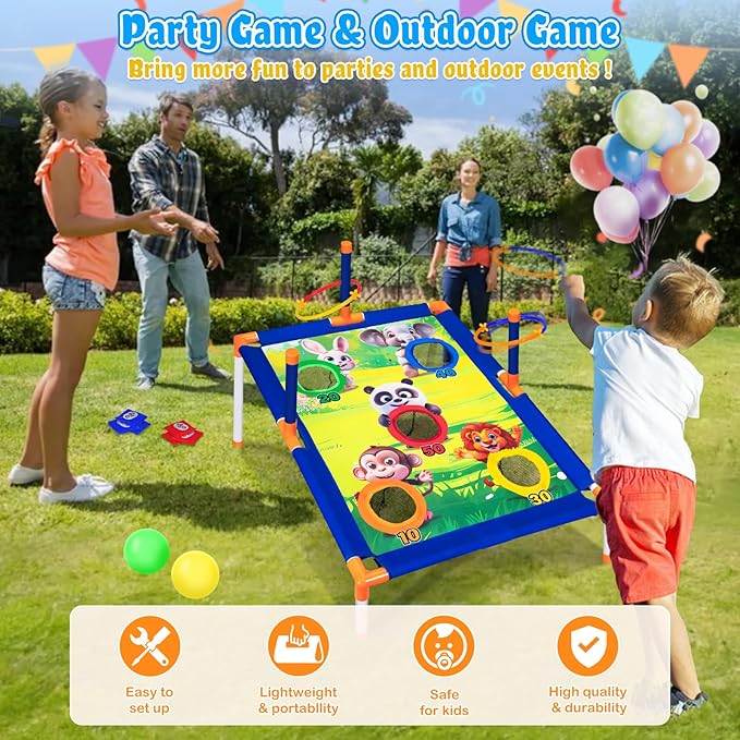 Subao Bean Bag Toss Game, 3 in 1 Cornhole Set, Kids Outdoor Games, Sports & - Image 3
