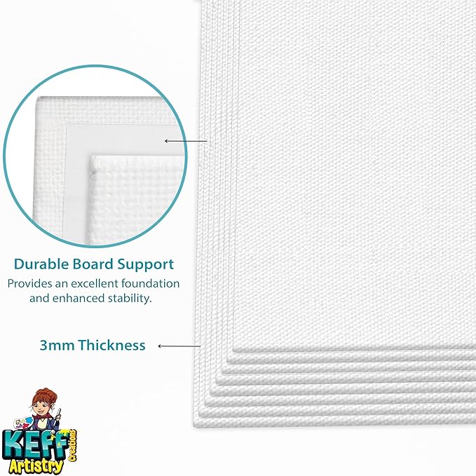 KEFF 12-Pack Bulk Canvas Boards - Image 5