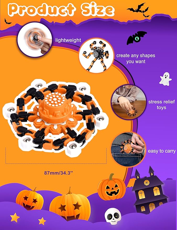 Halloween Toy Gifts for Kids Transformable Fidget Spinners for Adults Stress - Image 8
