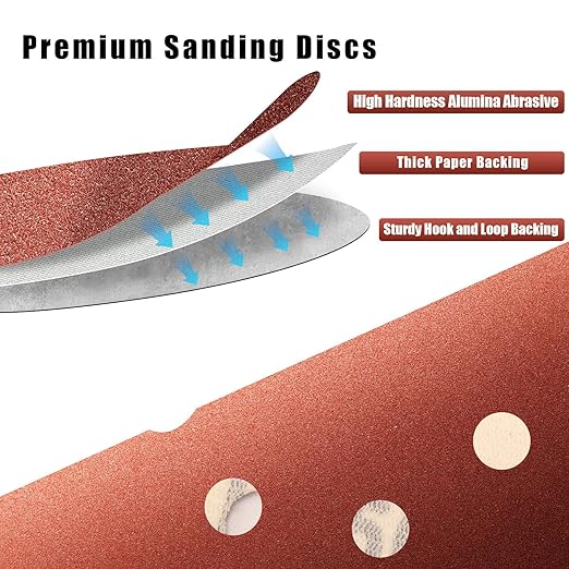 600 Grit 5 Inch Sanding Discs Hook and Loop Sandpaper - Image 3