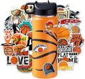 Basketball Water Bottles for Boys 18 oz and 100 PCS Basketball Stickers Sports Insulated Stainless Steel Water Bottle Basketballs Accessories Stuff Gear Gifts For 8-12 12-14 Player