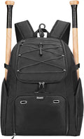 Baseball Backpack for Adult Large Capacity Softball Bat Bag with Shoe Compartment & Wet Pocket Baseball Bag with Fence Hook for 4 Bats & Equipment