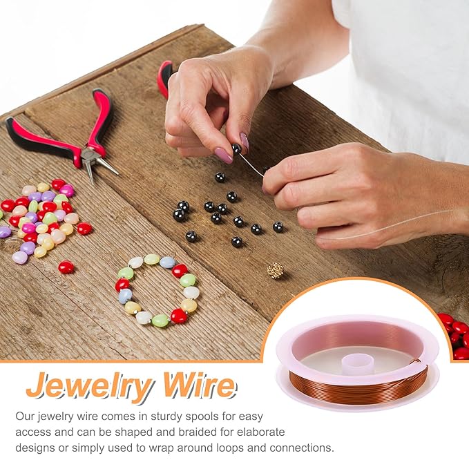 HARFINGTON 13ft Jewelry Wire, 22 Gauge Brass Craft Soft Metal Tarnish Resistant - Image 4