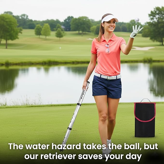 Premium Golf Ball Retriever Telescopic Golf tees Golf Accessories Golf Gifts Golf Ball Cleaner Golf Ball Stamp Ball Bag Golf Ball Holder disc Golf Retriever Practice Golf Balls