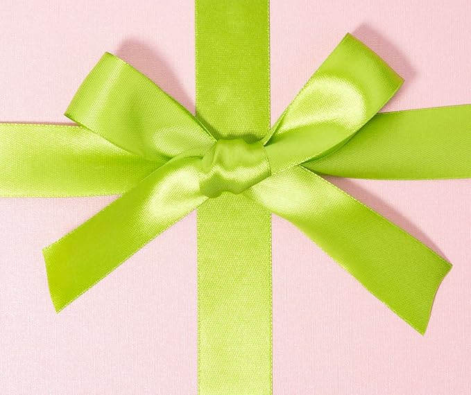 1 Inch Apple Green Solid Satin Ribbon, 50 Yards Craft Fabric Ribbon - Image 5