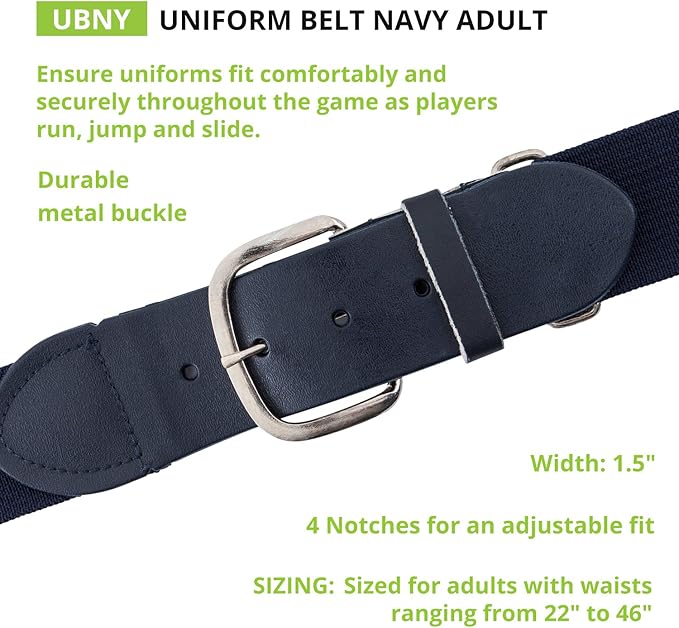 Champion Sports Baseball & Softball Belt – Stretch Fit Uniform Belt for Youth & Adult Players, Multiple Colors
