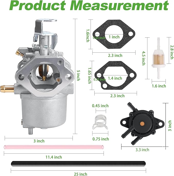 10L0L Golf Cart Carburetor Kit Compatible with Club Car DS, Precedent, Turf, Carryall & Kawasaki FE290 Engine, OEM# 101805601 101905601 17561 1016438 1016439 1016440 1016441 1016478