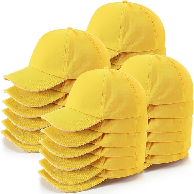 Shyyween Kids Baseball Caps Youth Adjustable Plain Baseball Hats Cotton Blank Hats Bulk for Girls Boys Sport Team