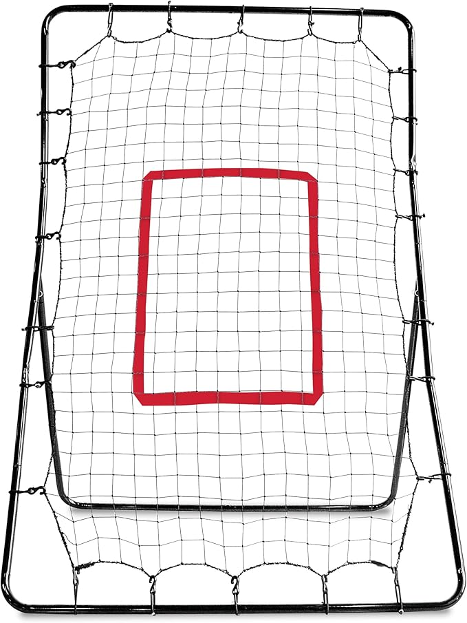SKLZ PitchBack Baseball and Softball Pitching Net and Rebounder, Black/Red, 2' 9" x 4' 8"