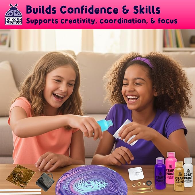 Acrylic Pouring Paint DIY Clock Kit - Image 6