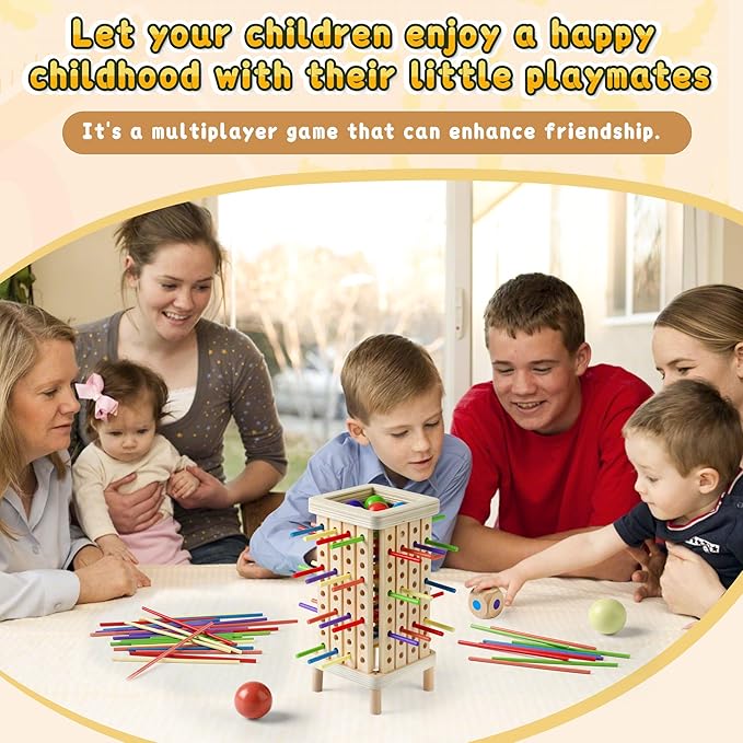 Montessori Game Wooden Board Game, Math Educational, Fine Motor Skill Toy - Image 5