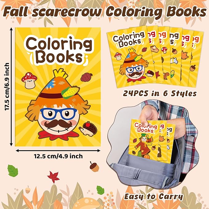 JAPBOR Fall Scarecrow Coloring Books - Image 2
